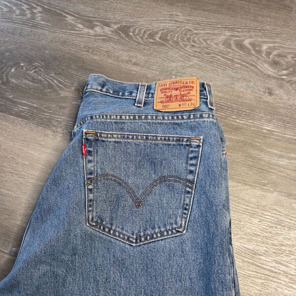 Men’s Levi’s 560 Comfort Fit Jeans – Light Blue, Size W40 L36 – Relaxed Tapered - Picture 5 of 9